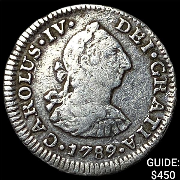 1789-FM Mexico Charles III SIlver 1/2 Real