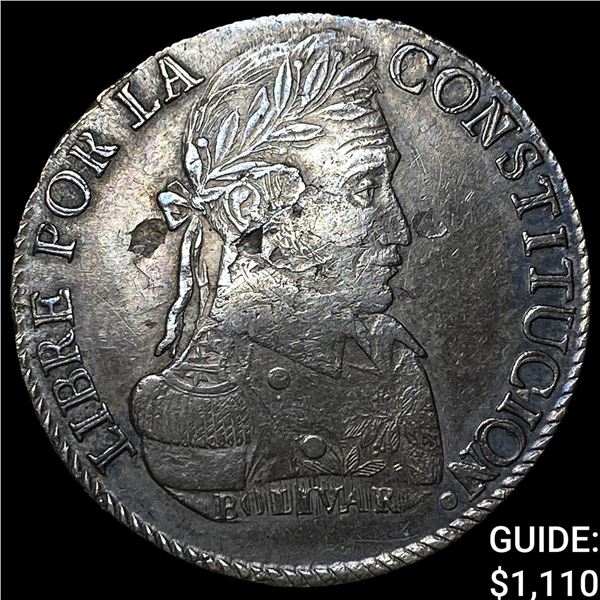 1836 LM-PTS Bolivia Silver 8 Soles