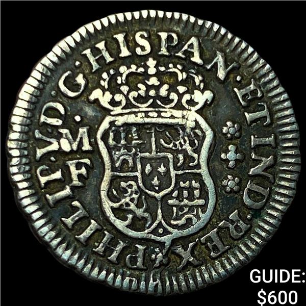 1734-MF Mexico Philip V Silver 1/2 Real
