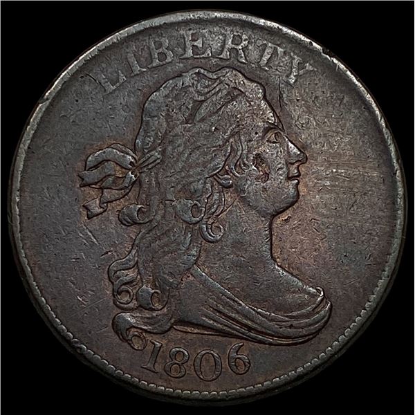 1806 Draped Bust Half Cent CLOSELY  UNCIRCULATED