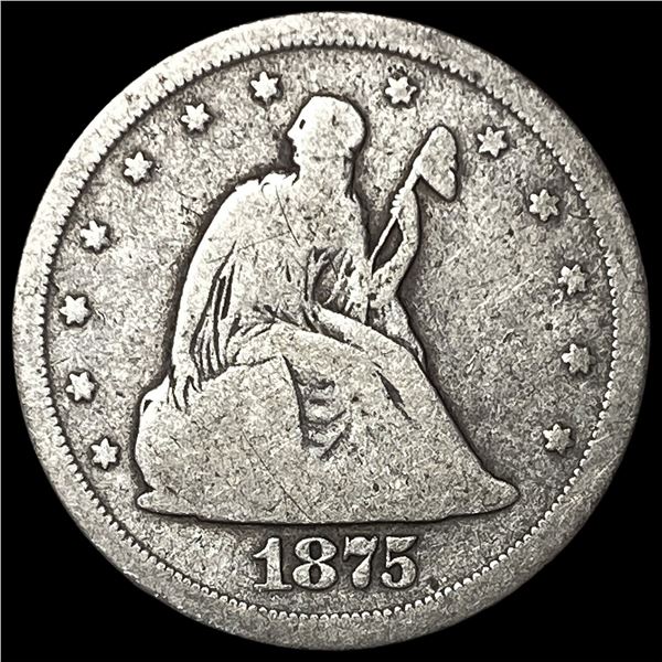 1875-S Silver Twenty Cent Piece ABOUT  UNCIRCULATED