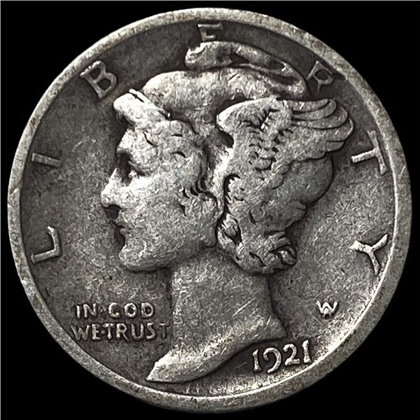 1921-D Silver Mercury Dime NEARLY  UNCIRCULATED