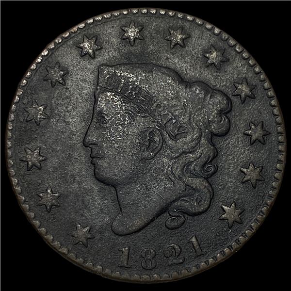 1821 Coronet Head Large Cent LIGHTLY  CIRCULATED