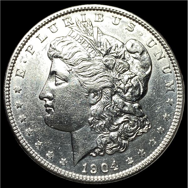 1904 Silver Morgan Dollar ABOUT UNCIRCULATED