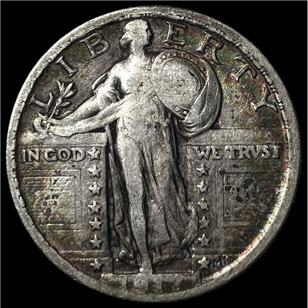 1917 Type 2 Standing Liberty Quarter NEARLY  UNCIRCULATED