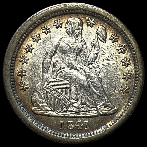 1841-O Silver Seated Liberty Dime CLOSELY  UNCIRCULATED