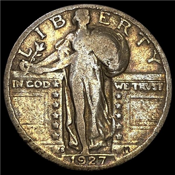 1927-S Silver Standing Liberty Quarter NEARLY  UNCIRCULATED