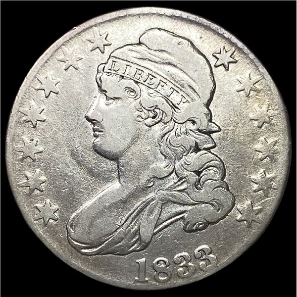 1833 Capped Bust Half Dollar NICELY  CIRCULATED