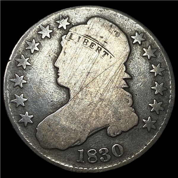1830 Capped Bust Half Dollar LIGHTLY  CIRCULATED