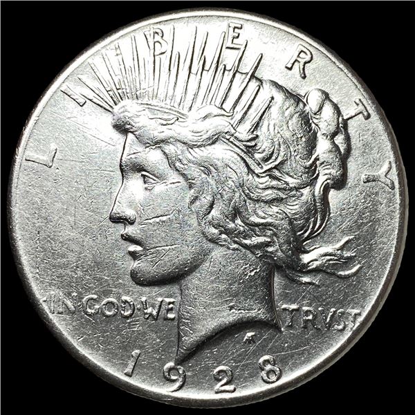 1928 Silver Peace Dollar NEARLY UNCIRCULATED