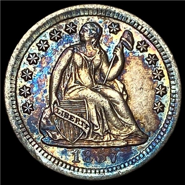 1857-O Silver Seated Liberty Half Dime CHOICE  AU