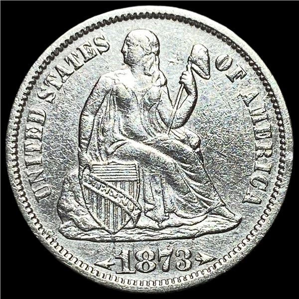 1873 Arrows Seated Liberty Dime CLOSELY  UNCIRCULATED