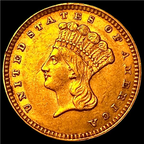 1857 Gold $1 Indian Head Type 3 UNCIRCULATED