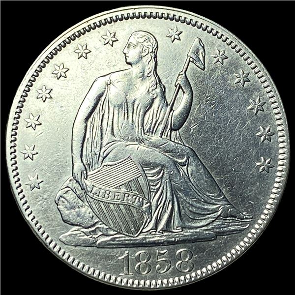 1858 Seated Liberty Half Dollar UNCIRCULATED