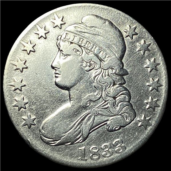 1833 Capped Bust Half Dollar CHOICE AU