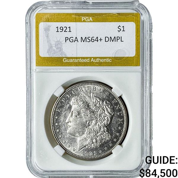 1921 Morgan Silver Dollar PGA MS64+DMPL