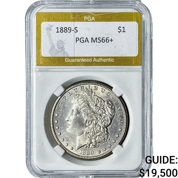 1889-S Morgan Silver Dollar PGA MS66+