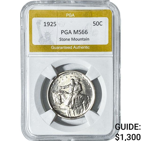 1925 Stone Mountain Half Dollar PGA MS66