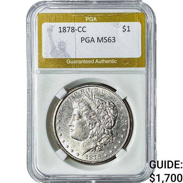 1878-CC Morgan Silver Dollar PGA MS63