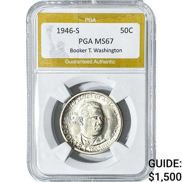 1946-S Booker T Half Dollar PGA MS67