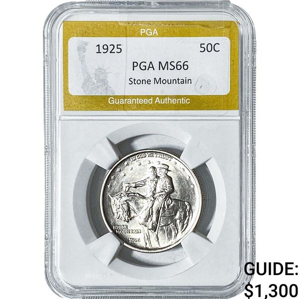 1925 Stone Mountain Half Dollar PGA MS66