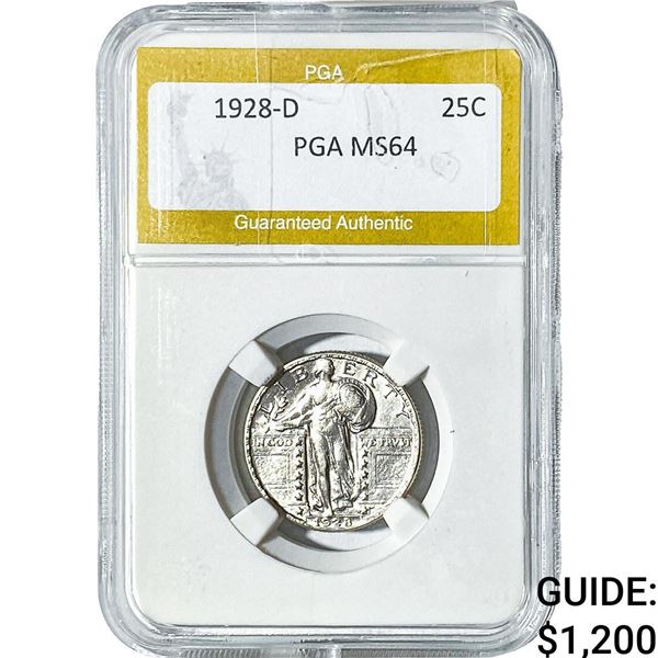 1928-D Standing Liberty Quarter PGA MS64