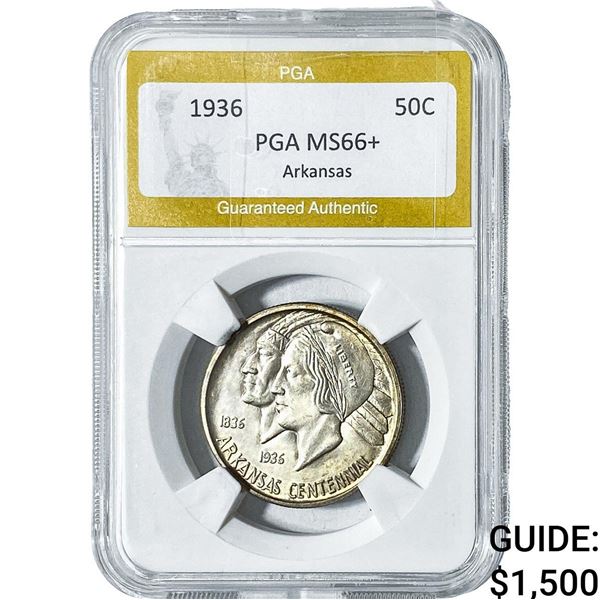1936 Arkansas Half Dollar PGA MS66+