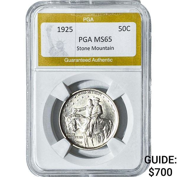 1925 Stone Mountain Half Dollar PGA MS65