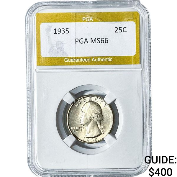1935 Washington Silver Quarter PGA MS66