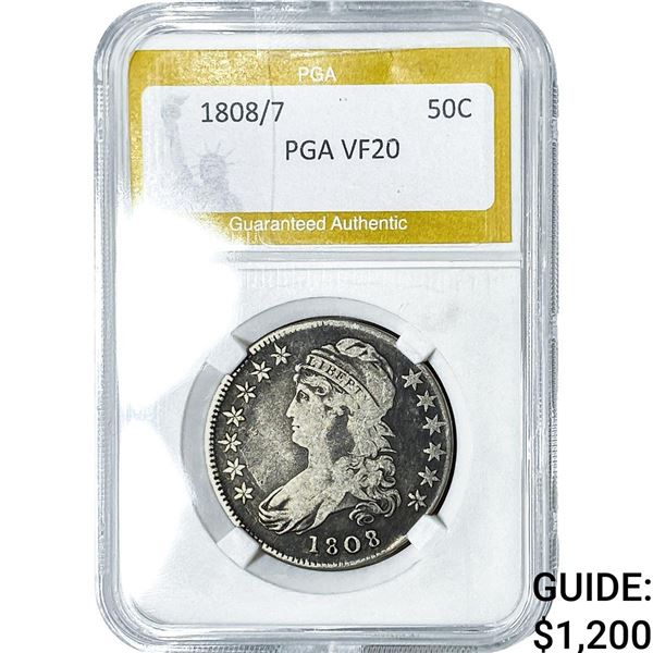1808/7 Capped Bust Half Dollar PGA VF20