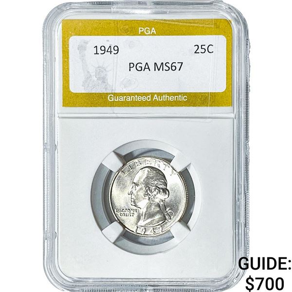 1949 Washington Silver Quarter PGA MS67