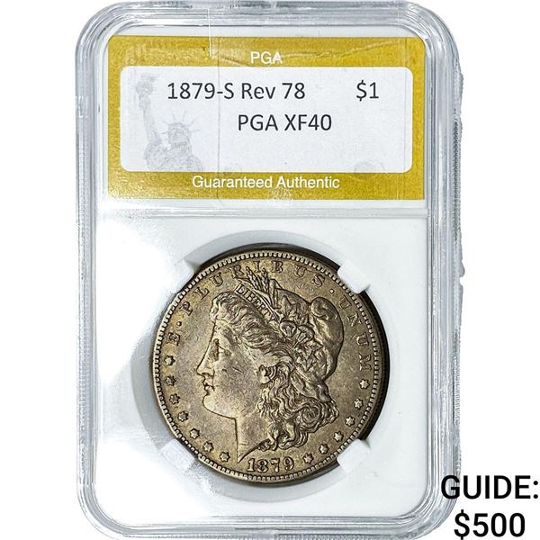 1879-S Rev 78 Morgan Silver Dollar PGA XF40