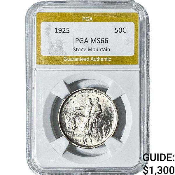 1925 Stone Mountain Half Dollar PGA MS66