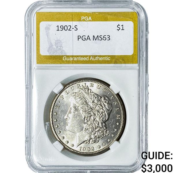 1902-S Morgan Silver Dollar PGA MS63