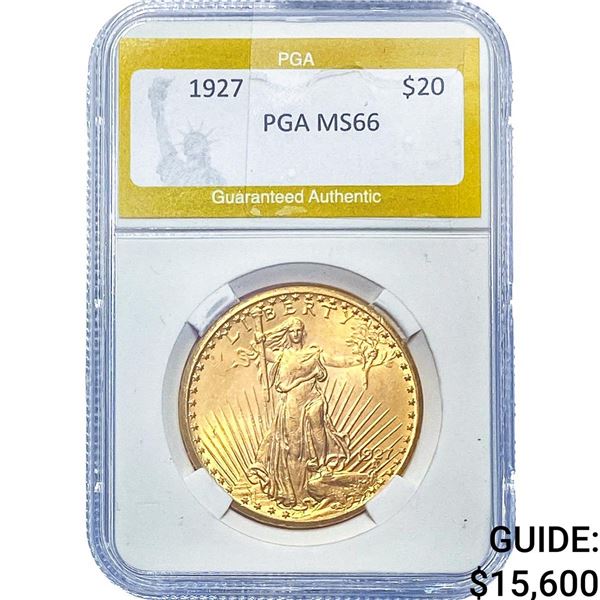 1927 $20 Gold Double Eagle PGA MS66