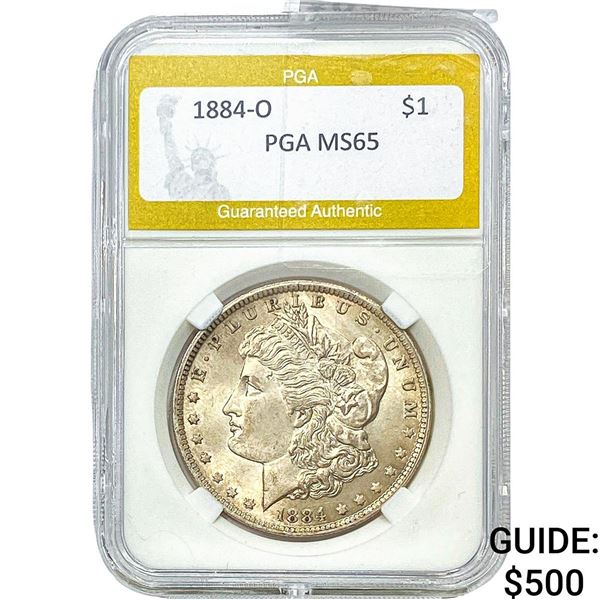 1884-O Morgan Silver Dollar PGA MS65