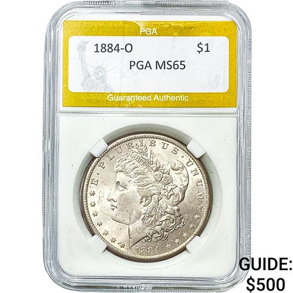 1884-O Morgan Silver Dollar PGA MS65