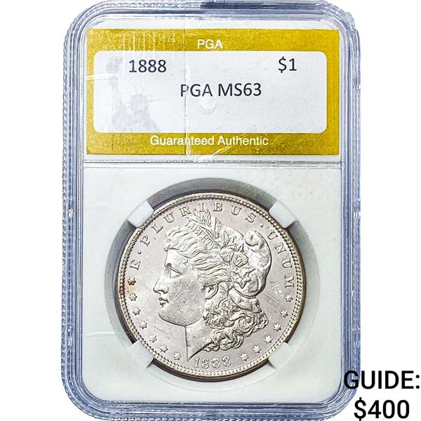 1888 Morgan Silver Dollar PGA MS63
