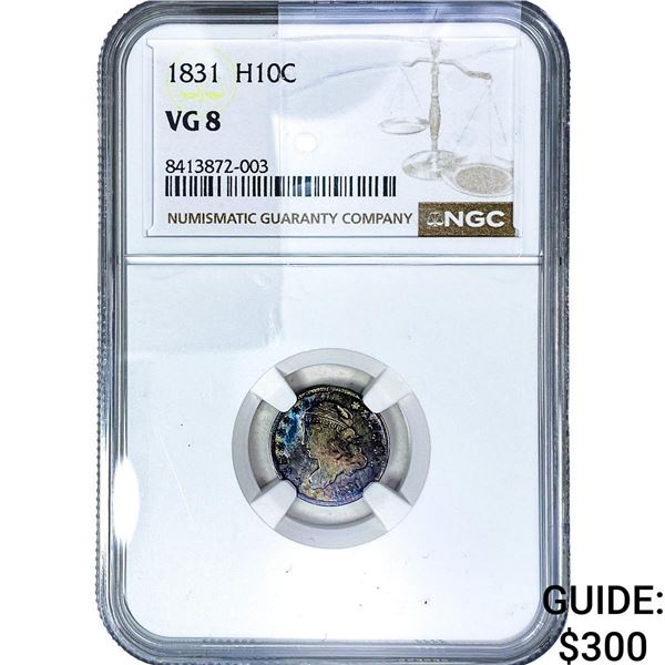 1831 Capped Bust Half Dime NGC VG8