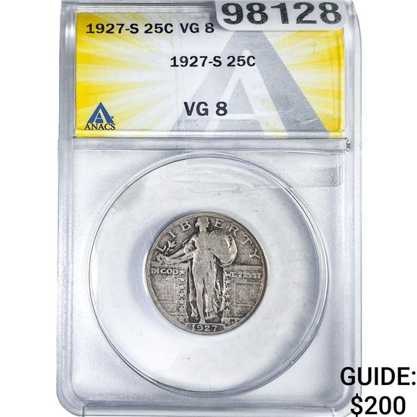 1927-S Standing Liberty Quarter ANACS VG8
