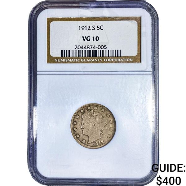 1912-S Liberty Victory Nickel NGC VG10