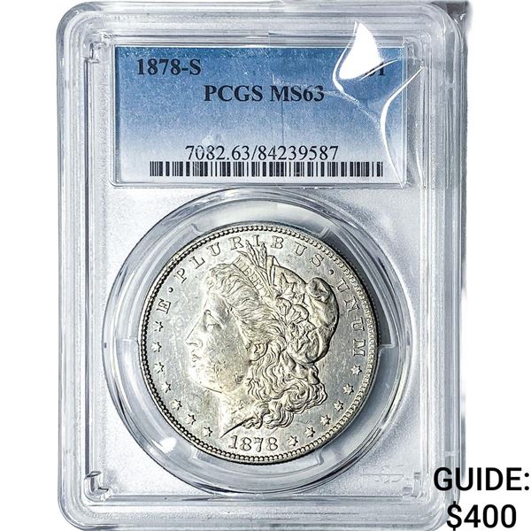 1878-S Morgan Silver Dollar PCGS MS63