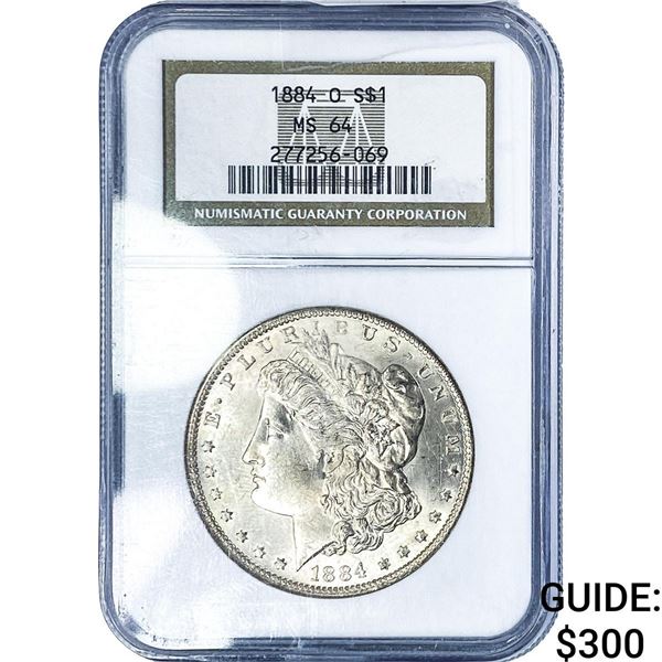 1884-O Morgan Silver Dollar NGC MS64