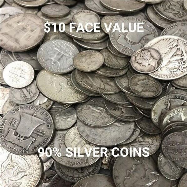 $10 Face Value Bag US Mixed 90% Silver