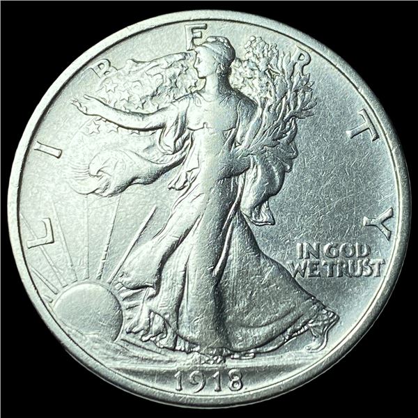 1918-S Silver Walking Liberty Half Dollar  CLOSELY UNCIRCULATED