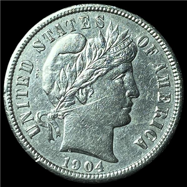 1904 Barber Dime CHOICE BU