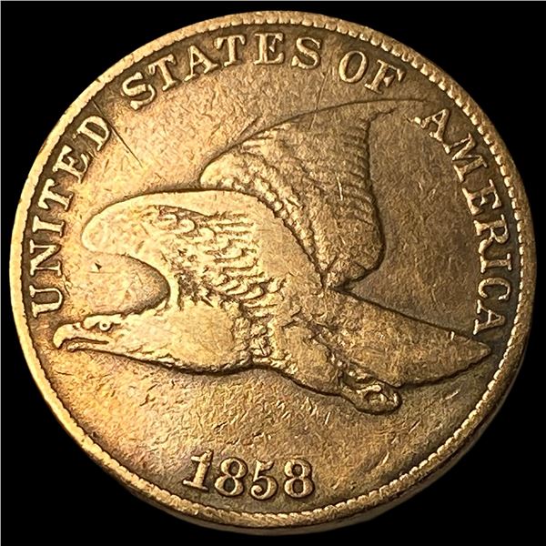 1858 Copper-Nickel Flying Eagle Cent LIGHTLY  CIRCULATED