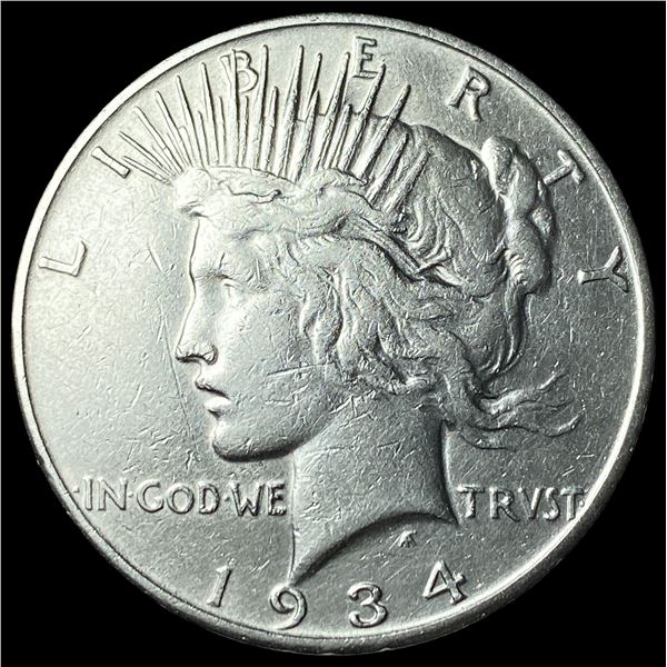1934 Silver Peace Dollar CHOICE AU