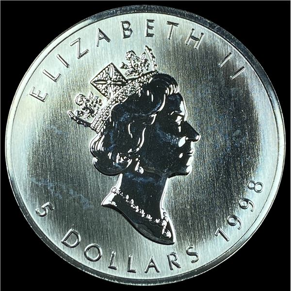 1998 Silver 1 oz Canadian Maple Leaf  UNCIRCULATED