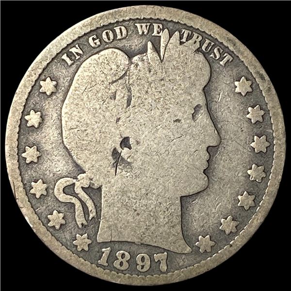 1897-O Silver Barber Quarter NICELY  CIRCULATED
